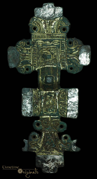 ANGLO- SAXON GIANT LARGE HYBRID CRUCIFORM BROOCH 010404
