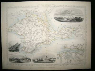 Crimea: c1855/80 Lot of 45 prints & 2 Tallis maps, Russia, Ukraine, W.Simpson
