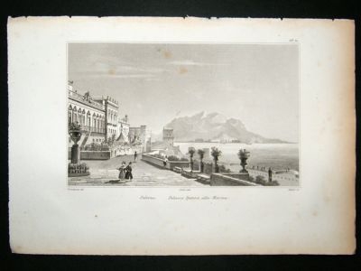 Italy & Sicily:1835 Lot of 25 Steel engravings.Palermo, Sorrento, Amalfi, Naples