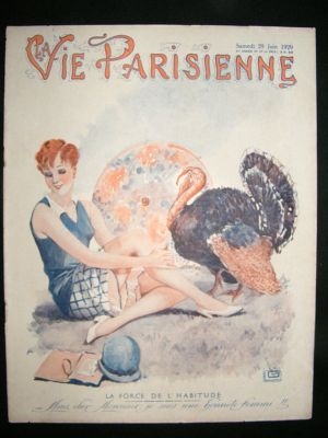 La Vie Parisienne Art Deco Print 1929 Pretty Lady and a