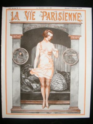 La Vie Parisienne Art Deco Print 1924 Distributeur Automatique by Herouard