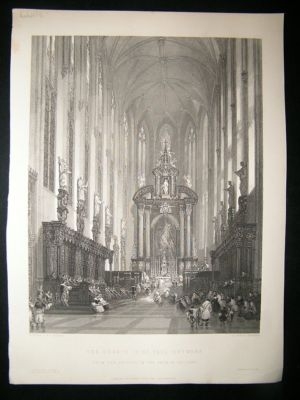 Belgium 1860: Steel Engraving, Antwerp David Roberts Pr