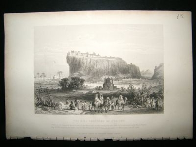 India: 1860 Gwalior Fortress, Mutiny War Antique Print.