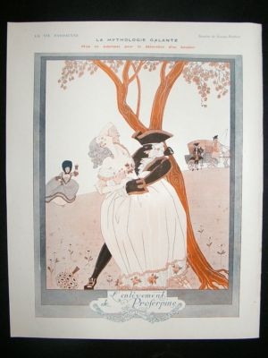 La Vie Parisienne Art Deco Print 1924 La Mythologie by George Barbier