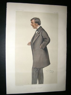 Vanity Fair Print: 1882 John Holms, Spy Cartoon
