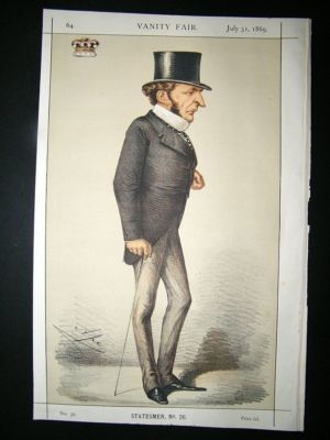 Vanity Fair Print: 1869 Lord Cairns, Caricature