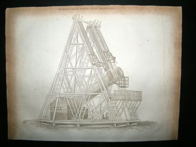Astronomy Print: 1812 Dr Herschels 40 Feet Telescope.