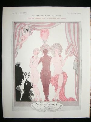 La Vie Parisienne Art Deco Print 1924 La Mythologie Galante by George Barbier