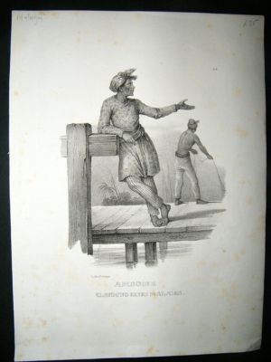Malaya: 1845 Amboine Natives, Schinz Print.