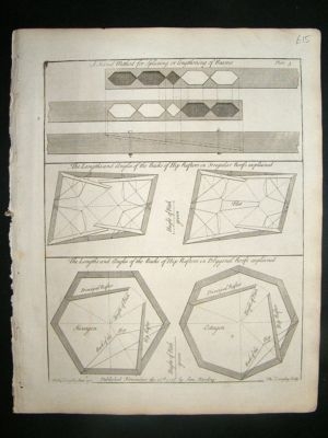 Carpentry/Architectural print Hip Rafter designs, 1741,