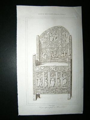 Greece: C1850 Steel Engraving Chairs.