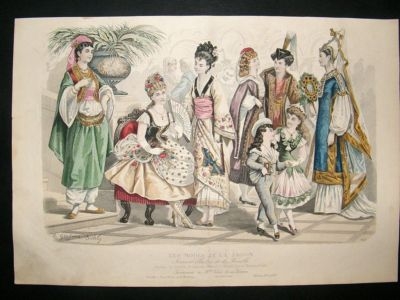 French Children/Eastern & Exotic Fashions Print: 1877 F