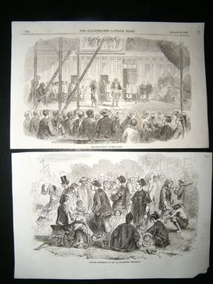 China Hong Kong: C1857 Lot of 8 Prints. ILN Opium War