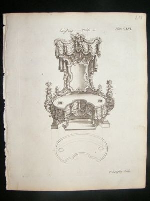 Architectural Print: Antique dressing table designs, 17