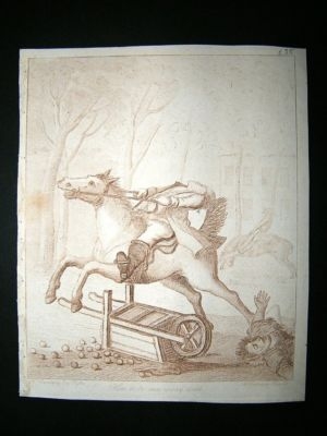 Henry Bunbury Hints to Bad Horseman 1780 Caricature