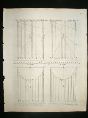 Architectural Print: Flutings of Pilasters & Columns de