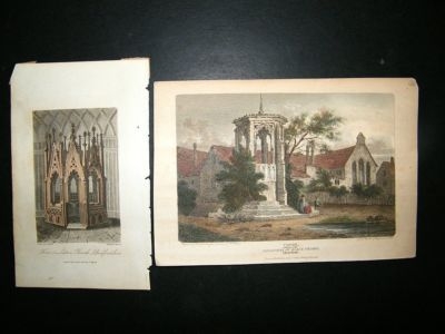UK: c1770/1820 Lot of 6 Hand Colored Copper Plates.