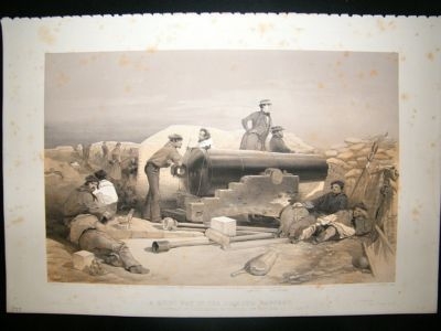 Simpson Crimea 1856 Diamond Battery, Canon. Folio Print
