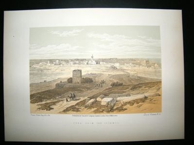 David Roberts Holy Land: C1870 Tyre From Isthmus, Israel.