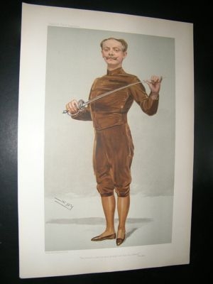 Vanity Fair Print: 1905 Egerton Castle, Sword Fencing