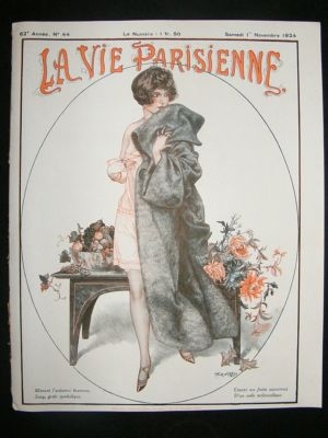 La Vie Parisienne Art Deco Print 1924 Risque Lady by Herouard.