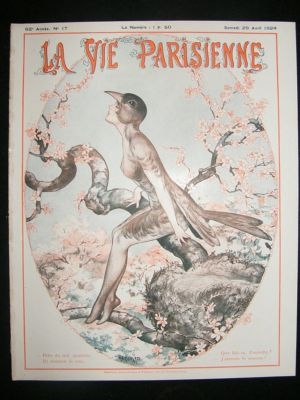 La Vie Parisienne Art Deco Print 1924 Bird Woman by Herouard