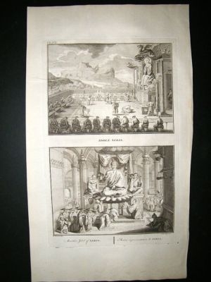 China 1730s Idols Xekia. Folio Antique Print. Picart