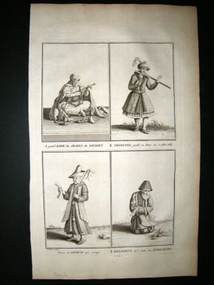 Persia 1730s Criminal, Dervisha Costume. Folio Antique Print. Picart