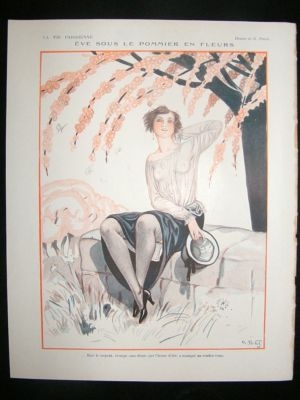 La Vie Parisienne Art Deco Print 1924 Risque Lady by G.Pavis