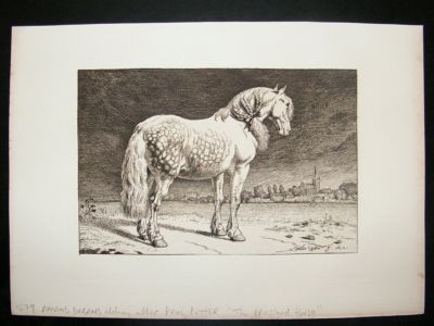 Amand Durand etching, 1879, after Paul Potter, 'The Fri