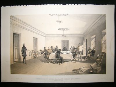 Simpson Crimea 1856 Interior of Lord Raglan's HQ 8. Fol