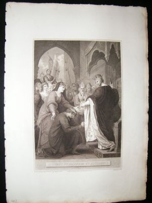 Prince Johns Submission to Rochard I Folio Antique Prin