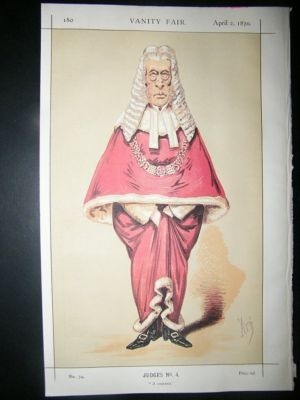 Vanity Fair Print: 1870 Frederick Pollock, Red Robe Jud