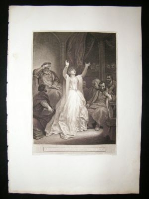 Condemnation of Anne Boleyn 1804 Folio Antique Print