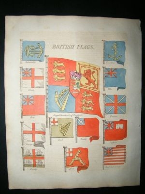 Decorative: 1812 Flags, Hand Coloured.