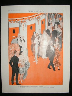 La Vie Parisienne Art Deco Print 1923 Propos D'Entr'Act