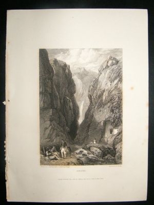 Greece: 1834 Steel Engraving, Delphi Print