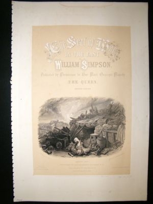 Simpson Crimea 1856 Malakoff Illus. Title Page Vol 2. F