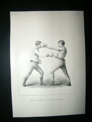 Boxing Print: 1893 Stop with the right hand