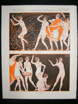 La Vie Parisienne Art Deco Print 1924 Roman Nude Ladies by Kuhn-Regnier