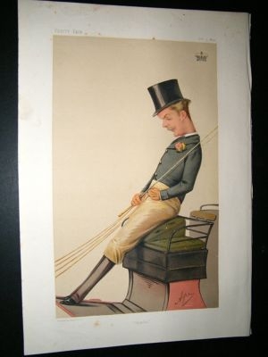 Vanity Fair Print: 1874 Lord Carrington, Ape Lithograph