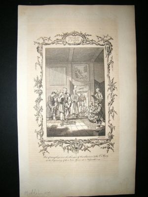 Japan: 1779 Folio Copper Plate, New Year Ceremony.