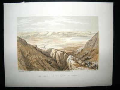 David Roberts Holy Land: C1870 Descent Upon The Valley Of Jordan.