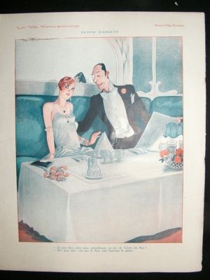 La Vie Parisienne Art Deco Print 1929 Femme D'Argent by