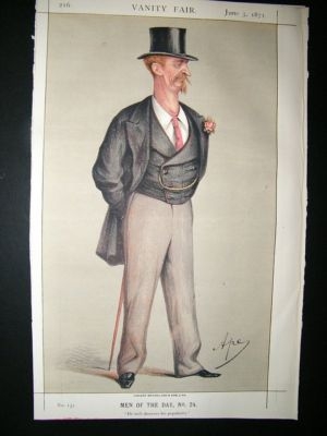 Vanity Fair Print: 1871 Captain Eyre Shaw, Cartoon