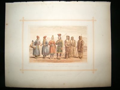 Lapland & Esquimaux: 1882 Antique Costume Print.