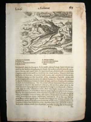 Israel: 1621 Aceldama, Antique print, Sandys