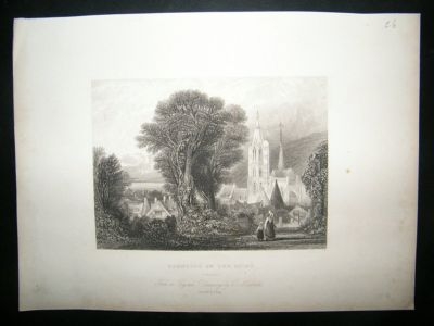 France: 1834 Steel Engraving, Caud.