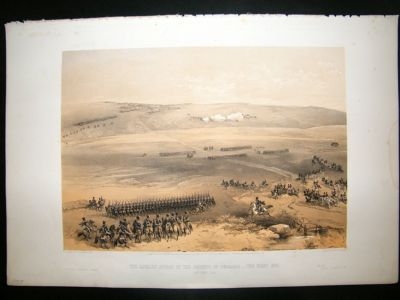 Simpson Crimea 1856 Cavalry at Bulganak. Folio Print
