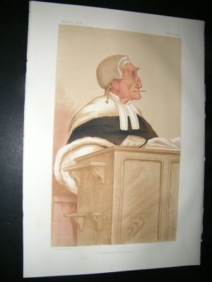 Vanity Fair Print: 1876 Anthony Cleasby, Legal Judge